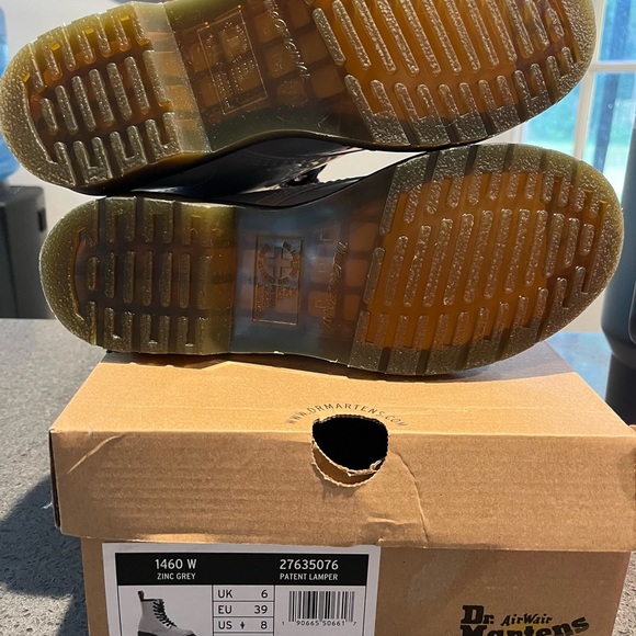 DR. MARTENS Zinc Gray Patent Shoes - Picture 4 of 5